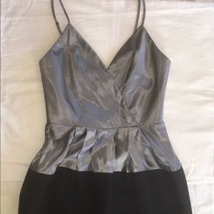 BCBG Max Azria Silver & black cocktail dress